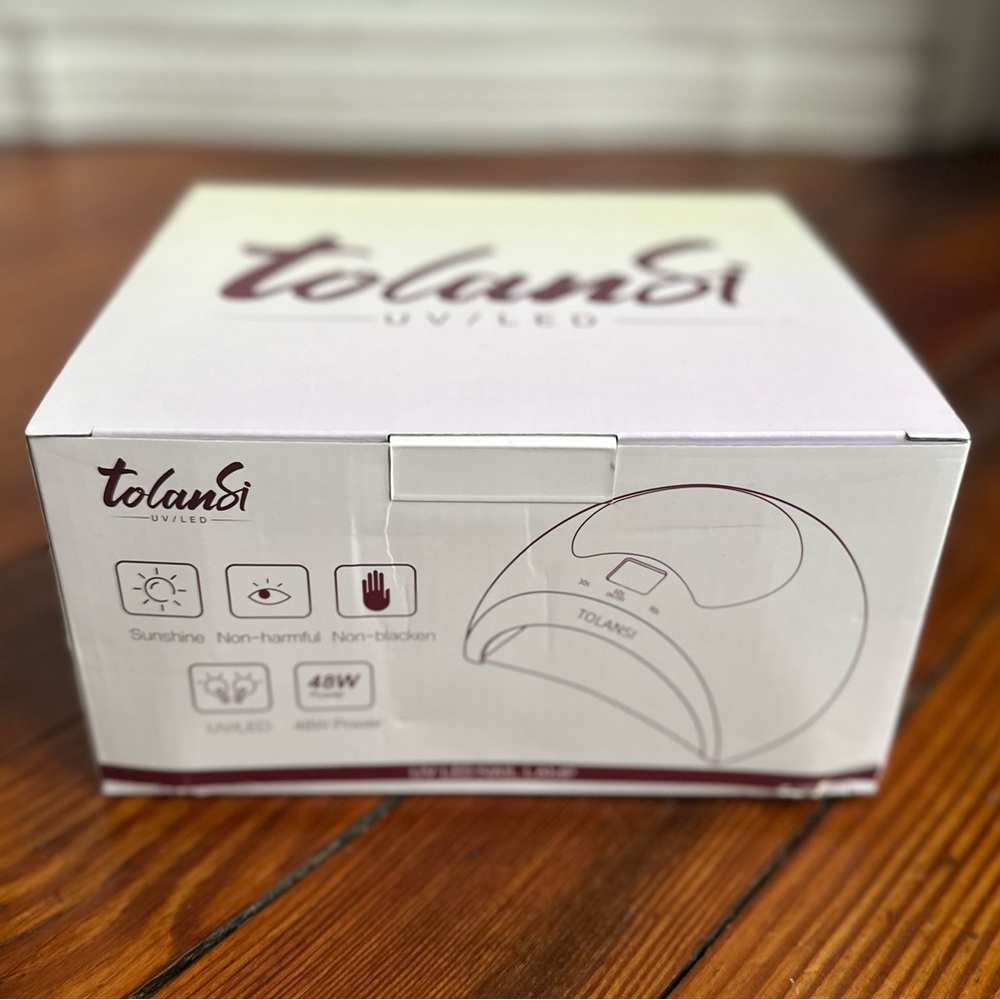 NIB New Tolansi 48W UV Light Bling Cordless Nail Lamp in White - Picture 2 of 15